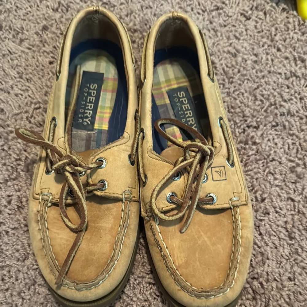 Sperry Tan Boat Shoes Classic Nautical Style